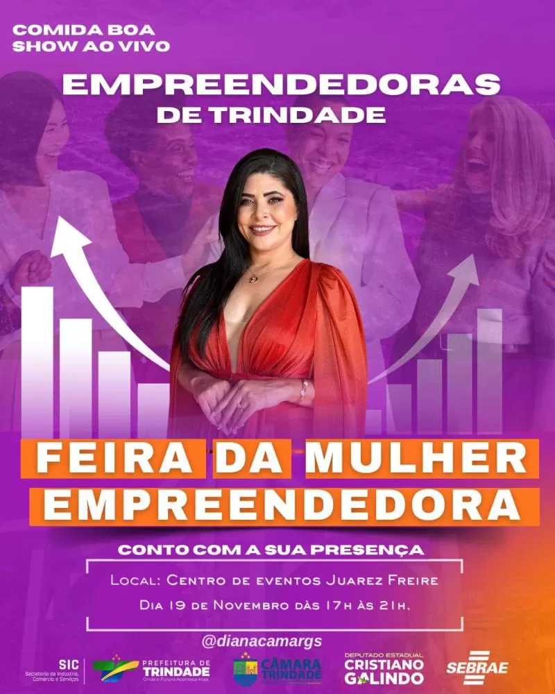I° Feira da Mulher Empreendedora de Trindade celebra força, talento e protagonismo feminino.