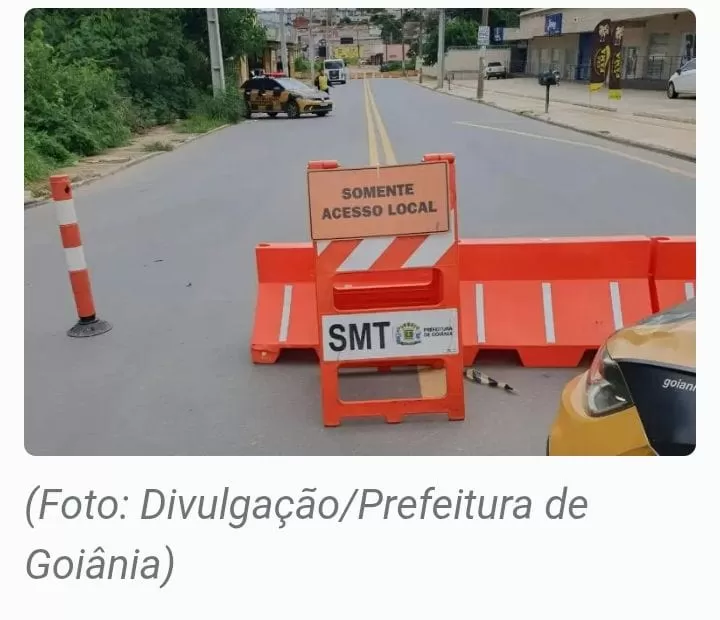 Avenida Marechal Rondon é interditada pela Prefeitura de Goiânia;