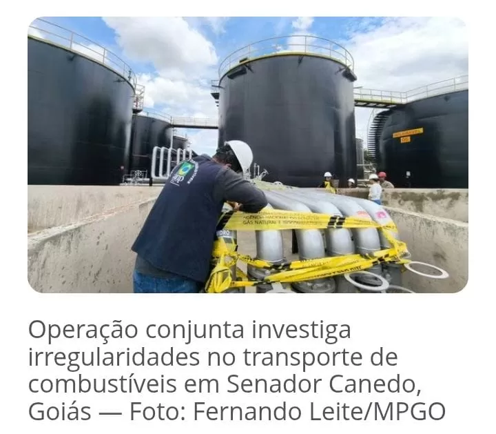 Operação investigairregularidades no transporte de combustíveis em Senador Canedo