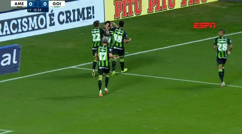 América-MG vence Goiás e assume a vice-liderança da Série B